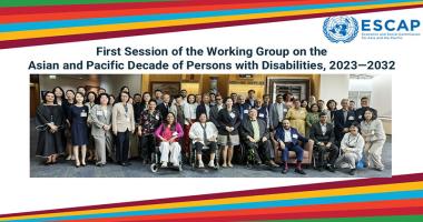 Official Group Photo of ESCAP Social Development Division and all Working Group Members participated onsite