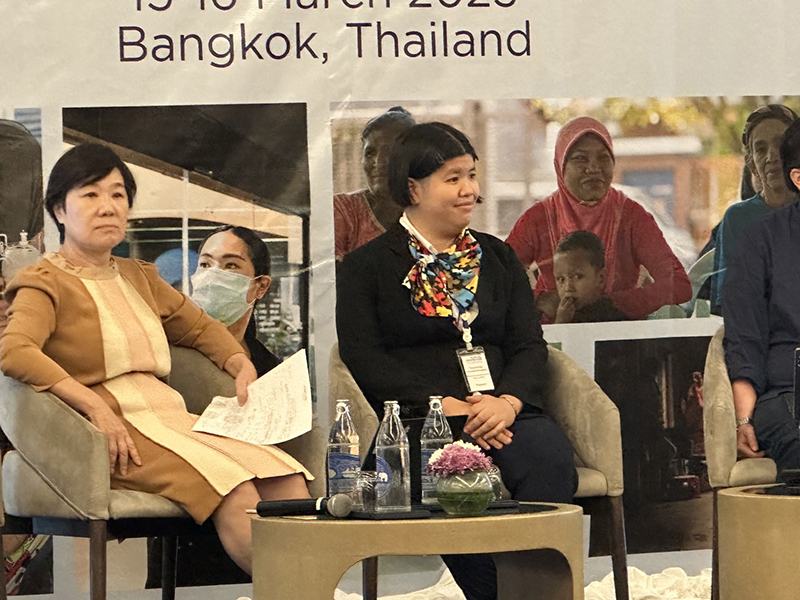 Ms. Supaanong “NuNu” Panyasirimongkol, APCD Networking & Collaboration Officer and Self-Advocate with Autism, share her voice as panelist for session “Intersectionality in COVID-19 Recovery Efforts” alongside with Ms. Aiko Akiyama, Social Affairs Officer, Social Development Division, UNESCAP