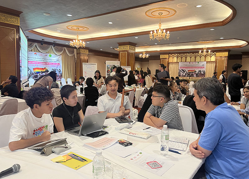 The subgroup activities addressed various challenges and solutions concerning different issues, including the rights of youth, LGBTQ IA+ individuals, ethnic groups, refugees, and other vulnerable populations. The group pictured here is focused on people with disabilities