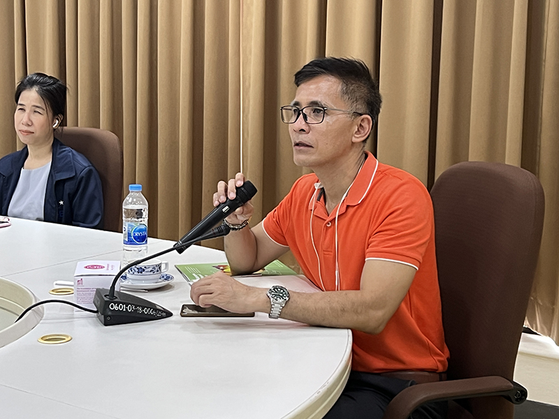 Associate Professor Dr. Theeraphong Bualar, working group member was presenting the data tools collection to monitoring CRPD, and discussed about misspelled words and overall correction.
