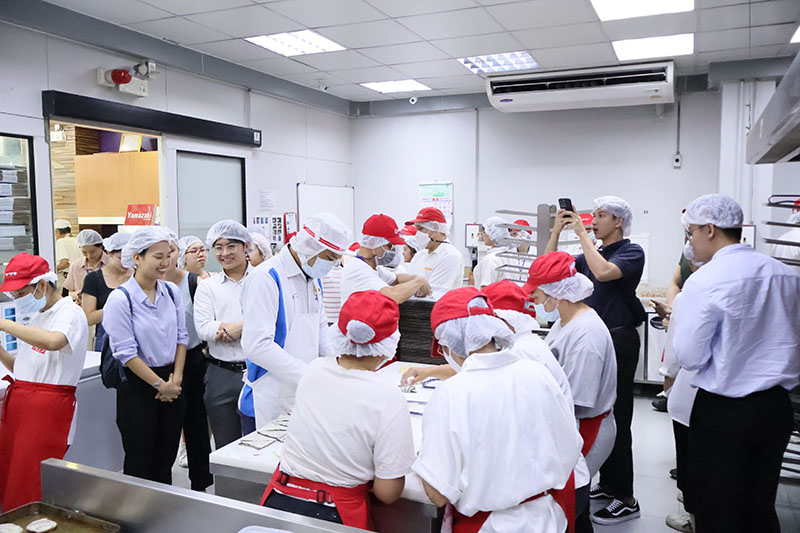 Ms. Supaanong Panyasirimongkol, Networking and Collaboration Officer, led the group of students to display skills development training activities for persons with disabilities.