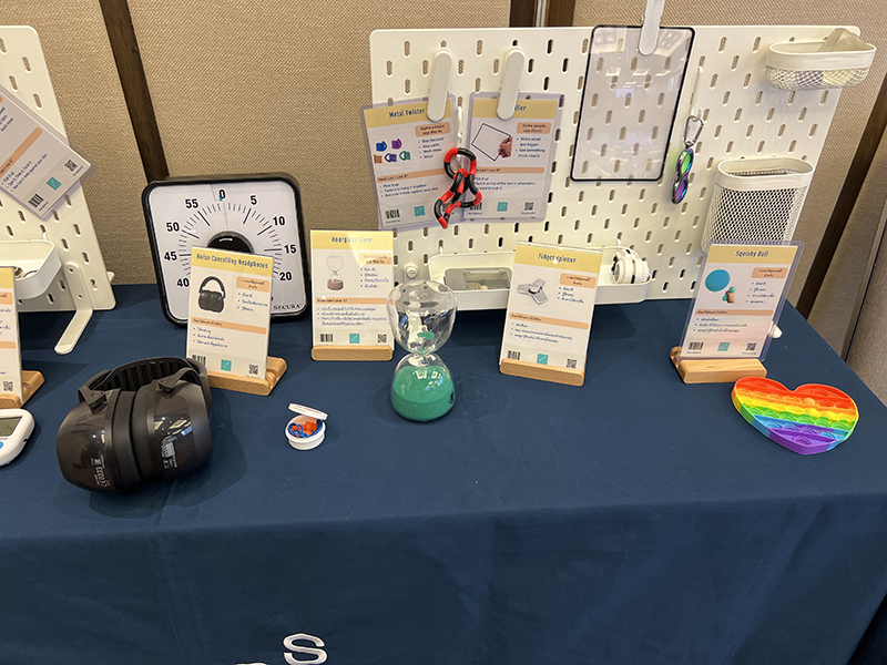 Exhibition on equipment’s to reduce stress for people with neurodiversity.