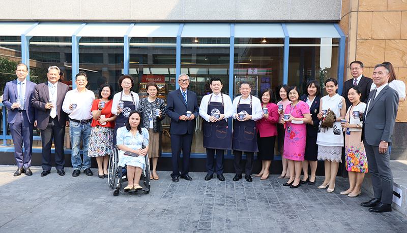 On February 14, 2024, H.E. Mr. Jakkapong Sangmanee, the Deputy Minister of Foreign Affairs of the Kingdom of Thailand, and Dr. Tej Bunnag, the Asia-Pacific Development Center on Disability Foundation (APCD Foundation), inaugurated BUAKAEW BREW by APCD. It is part of the APCD60+Plus project and represents a Disability-Inclusive Business (DIB) model aimed at implementing the United Nations Convention on the Rights of Persons with Disabilities (UNCRPD) and the Royal Thai Government's Policy. The initiative focuses on reducing poverty, creating job opportunities for persons with disabilities, generating income, and promoting the social participation of persons with disabilities. It serves as a compelling example for foreign visitors and ambassadors, showcasing the capabilities of persons with disabilities and their equal rights in the workforce. The BUAKAEW BREW by APCD is also envisioned as a convenient meeting place and co-working space for officials of the Ministry of Foreign Affairs, providing networking and socializing opportunities.