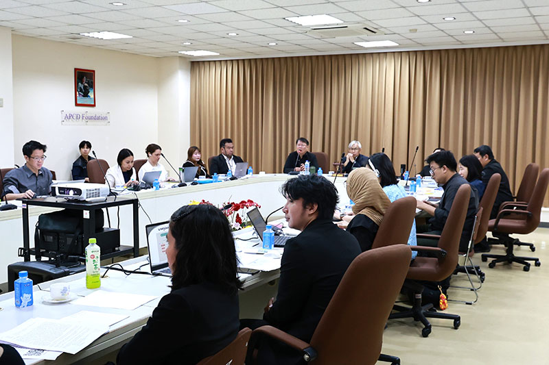 บรรยากาศการประชุมในห้องประชุมชั้น 3 อาคารบริหารศพอ.