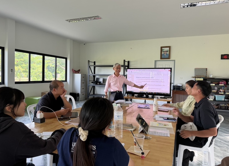 Picture 2: The first day, Mr. Somchai with the team members of DBF had the  meaningful time to review the 3-year strategic plan (2026-2028) and then   learned about CBID and how to apply the knowledge. 