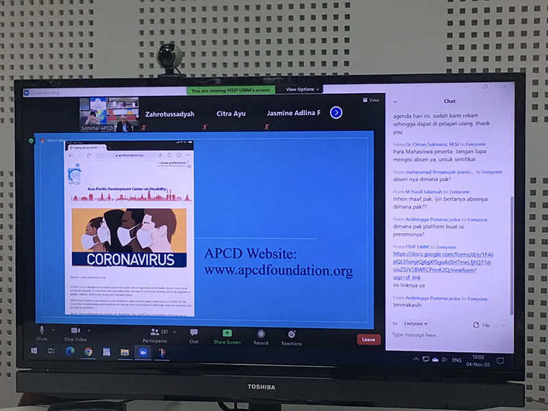 Mr. Somchai Rungsilp, Manager - Community Development Department, informed about gathering good practices and lessons learned on how to cope with COVID-19 on APCD website which is available in English and Thai version.