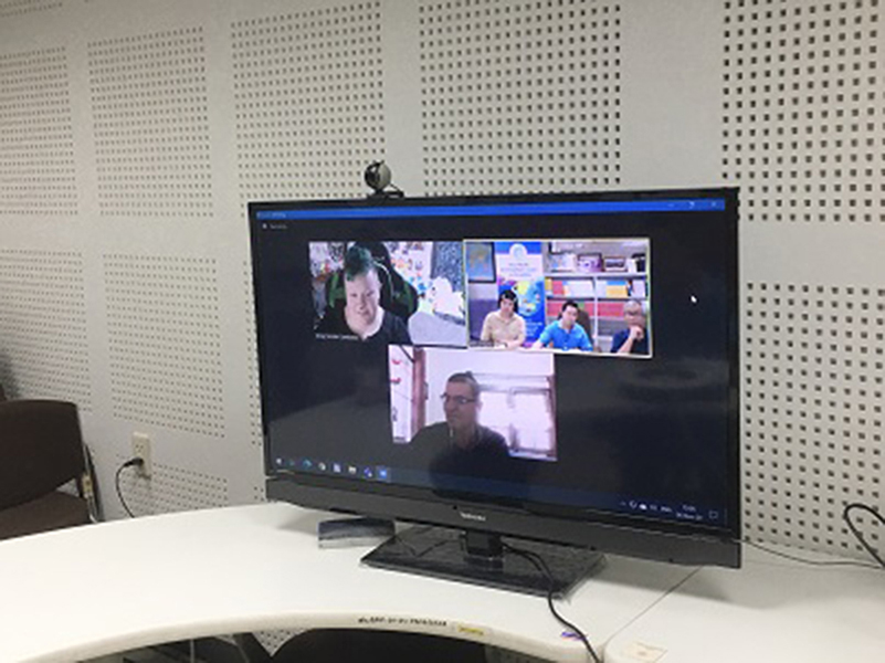 A photo of Mr. Mark,&nbsp;Ms. Kristy and CDD team at the online meeting&nbsp;