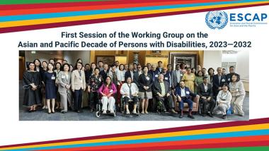 Official Group Photo of ESCAP Social Development Division and all Working Group Members participated onsite