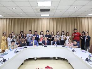 A group of students from Thammasat University with Foreign Lecturer Kevin Cook, Mr. Piroon Laismit, APCD Executive Director and APCD staff. 
